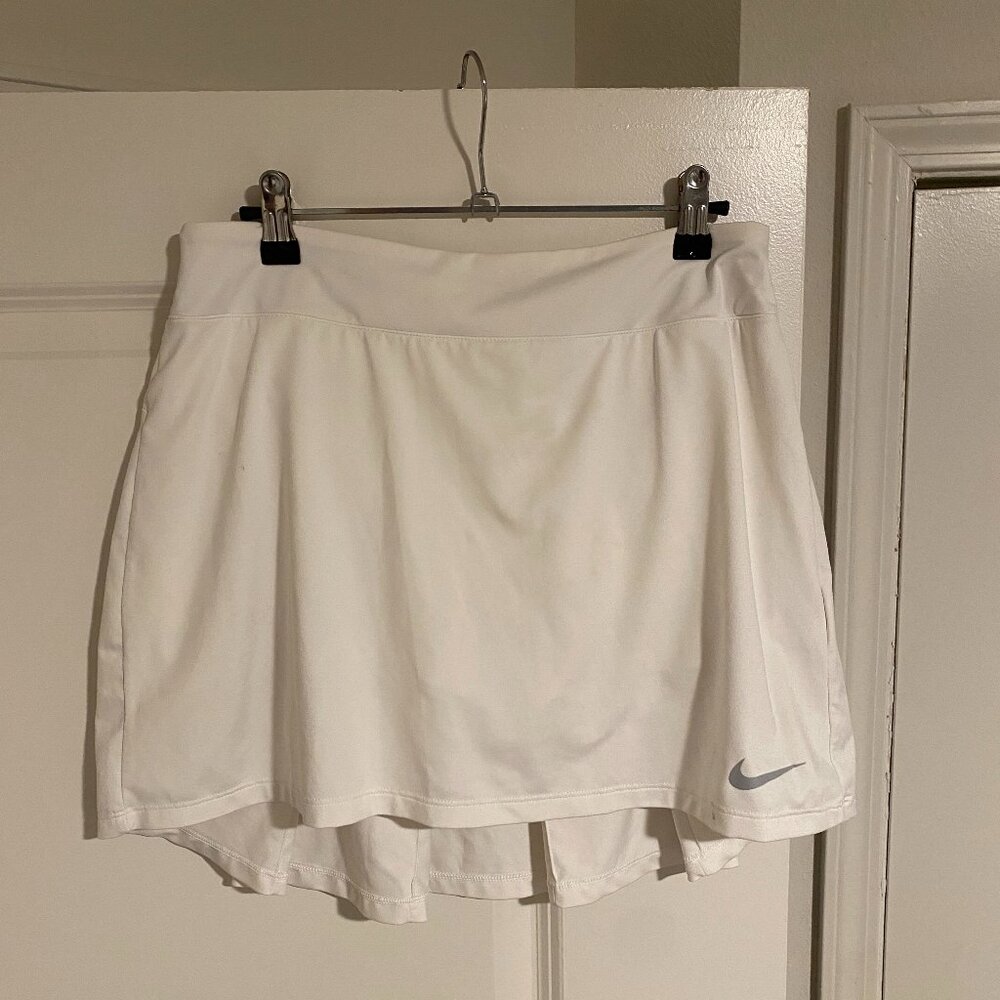 Nike white spandex tennis skirt skort